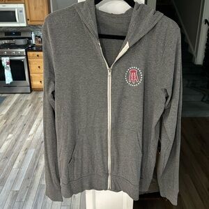 Barstool Sports Logo grey lightweight hoodie Mens Large